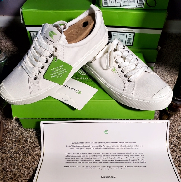 Women's Size 7 CARIUMA Unisex OCA Low Off-White Canvas Sneaker - Picture 5 of 5